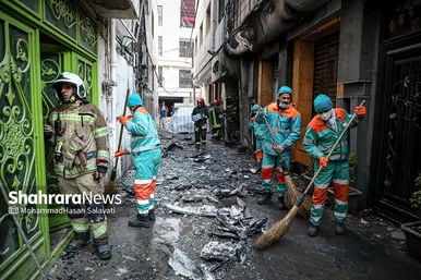 مهار آتش‌سوزی یک هتل آپارتمان در خیابان امام رضا (ع) مشهد