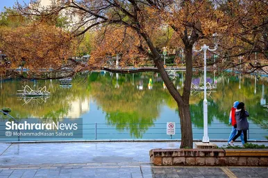 طراوت باران پاییزی در مشهد