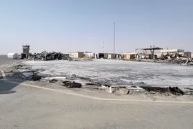 تصاویری از خسارات سنگین پایگاه آمریکا در کویت در پی حملات ایران