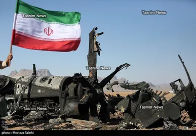 تصاویری از هواپیماهای منهدم‌شده آمریکا در جنوب اصفهان