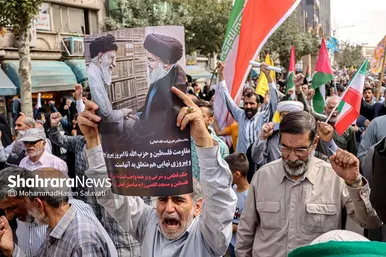 راهپیمایی انزجار مردم مشهد از جنایات رژیم صهیونیستی در لبنان و فلسطین