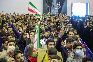 اجتماع دانشجویان بسیجی در دانشگاه فردوسی