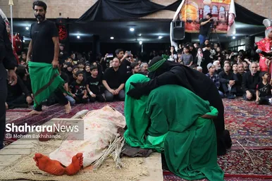مراسم عزاداری روز دوازدهم محرم در حسینیه کرمانی‌های مشهد