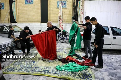 تصاویری از آئین سنتی مشعل گردانی نجفی‌های مقیم مشهد