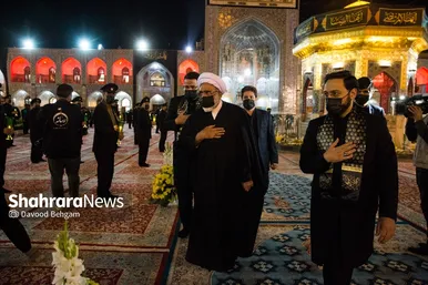 آیین خطبه خوانی شب شهادت امام رضا(ع) در حرم مطهر رضوی