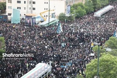 عکس‌هایی از تشییع شهدای خدمت در خیابان امام‌رضا‌(ع) (۳ خرداد ۱۴۰۳)