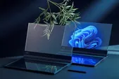 تصاویری از اولین لپ‌تاپ دنیا با نمایشگر کاملا شفاف OLED