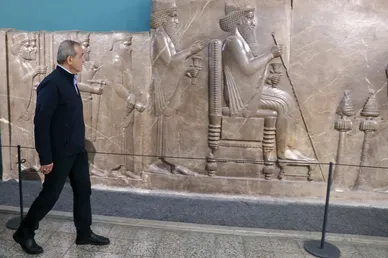 گزارش تصویری | رونمایی از الواح باستانی دوره هخامنشیان با حضور رئیس جمهور