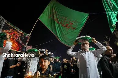 آیین سینی گردانی حضرت قاسم علیه السلام در شب هشتم محرم