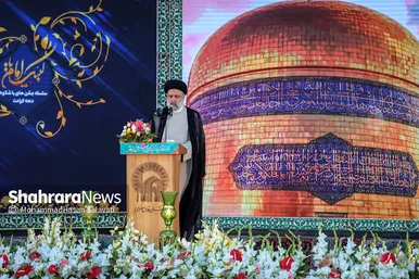 سخنرانی رئیس جمهور منتخب در حرم مطهر رضوی