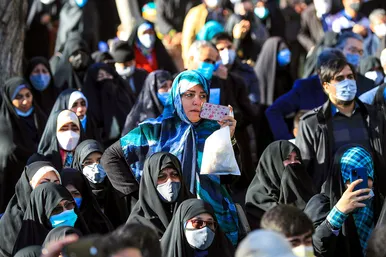 تشییع و خاکسپاری پیکر ۲ شهید گمنام دفاع مقدس در مشهد