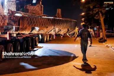 عملیات انتقال دستگاه TBM حفاری قطار شهری