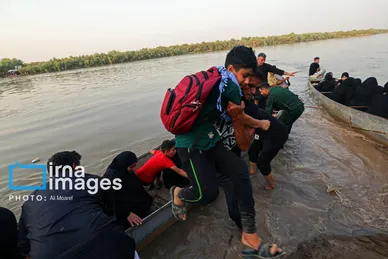 عکس‌هایی از استقبال اهالی خلیفه حیدر از زائران کربلا