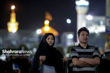 مراسم احیاء شب ۱۹ ماه رمضان در حرم مطهر رضوی