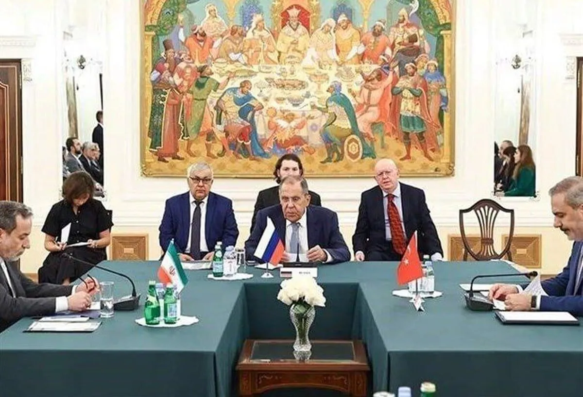 نشست سه‌جانبه وزرای خارجه ایران، روسیه و ترکیه برگزار شد