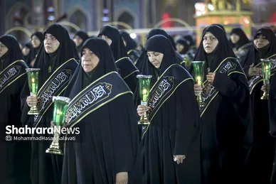 گزارش تصویری | آئین سنتی خطبه خوانی شب عاشورا در حرم مطهر رضوی