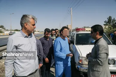 گزارش تصویری | بازسازی صحنه قتل در جاده شهرک صنعتی فردوسی مشهد