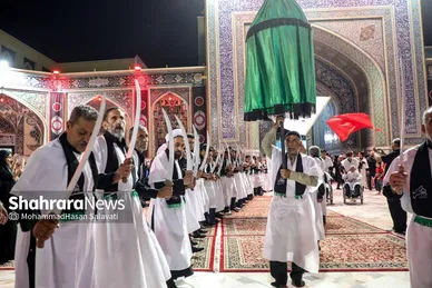 عزاداری هیئت‌های استان کرمان در حرم مطهر امام‌رضا(ع)