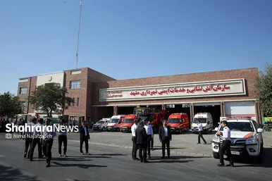 رژه ناوگان خودرویی آتش نشانی مشهد