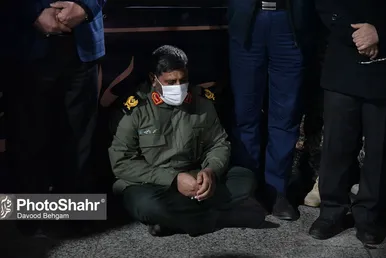 مراسم تدفین پیکر مطهر سه شهید گمنام در میدان شهدا مشهد