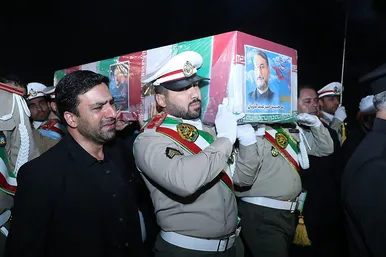 استقبال از پیکر شهید امیر عبدالهیان در مشهد