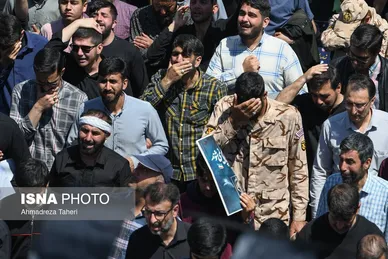 تشییع باشکوه پیکر سردار شهید زاهدی در اصفهان