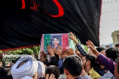 تشییع باشکوه پیکر «شهید غیرت» حمیدرضا الداغی در مشهد