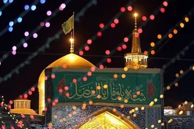 ویدئو| مراسم جشن و نورافشانی شب ولادت صاحب الزمان(عج) در حرم مطهر رضوی