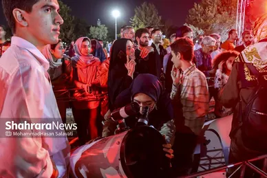 گزارش تصویری | ویژه‌برنامه «رصد ماه سرخ» در بوستان کوهسنگی مشهد