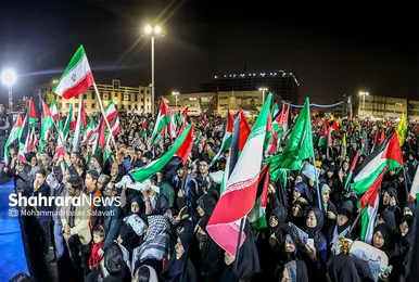 اجتماع بزرگ حمایت از کودکان غزه در عرصه میدان شهدا مشهد
