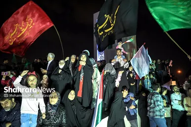 اجتماع مردمی «این المنتقم» در میدان فلسطین مشهد