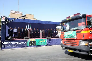 رژه ناوگان خودرویی آتش نشانی مشهد