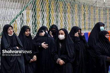 مراسم تشییع و تدفین پیکر پاک شهید گمنام در دانشکده منتظری مشهد