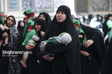 گزارش تصویری | مراسم شیرخوارگان حسینی در حرم امام‌رضا(ع)