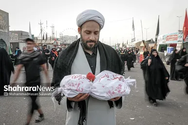 گزارش تصویری | در مسیر کربلا، به یاد کودکان غزه