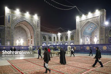 گزارش تصویری | آیین معنوی اعتکاف در حرم مطهر رضوی