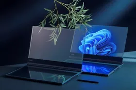 تصاویری از اولین لپ&zwnj;تاپ دنیا با نمایشگر کاملا شفاف OLED