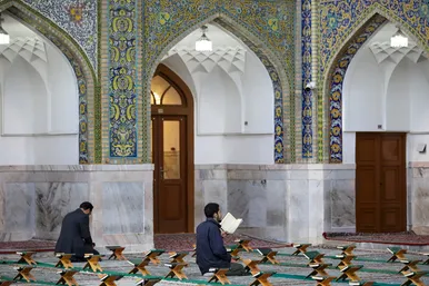 مراسم ترتیل‌خوانی قرآن کریم در حرم مطهر رضوی