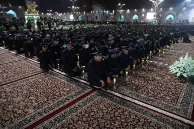 آیین خطبه خوانی شب شهادت امام رضا(ع) در حرم مطهر رضوی