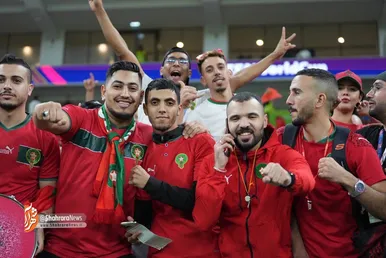 تماشاگران دیدار مراکش و پرتغال