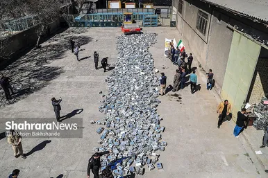 گزارش تصویری | مراسم امحای بیش از ۳ هزار ماینر غیرمجاز در مشهد