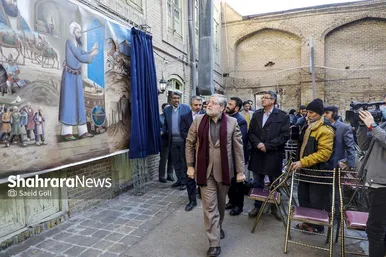 گزارش تصویری | آیین افتتاح گذر‌های تاریخی محلات و رونمایی از بزرگ‌ترین پرده نقاشی نقالی کشور (۴ دی ۱۴۰۳)