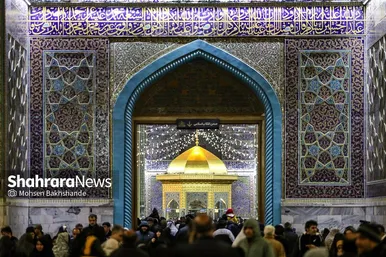 حال و هوای حرم مطهر رضوی در شب نیمه شعبان