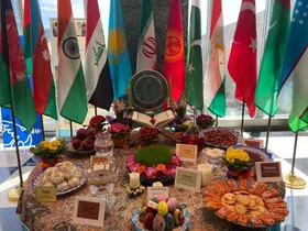 سفره هفت&zwnj;سین ایران در سازمان ملل &zwnj;به&zwnj;همراه حافظ خوانی تخت روانچی + تصاویر