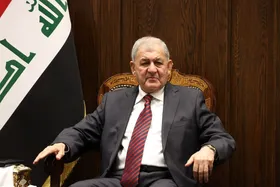 ویدئو | رئیس جمهور عراق وارد تهران شد