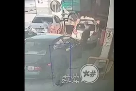 ویدئو | لحظه آتش گرفتن راننده خانم در پمپ بنزین بابل!