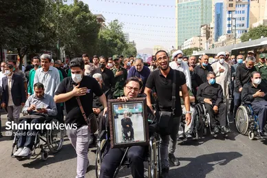 تشییع پیکر جانباز شهید عباس معروفی در مشهد
