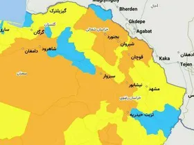 آخرین رنگ&zwnj;بندی شهرستان خراسان رضوی | مشهد زرد