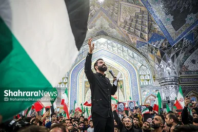 اجتماع مردمی «وعده صادق» در حرم مطهر رضوی