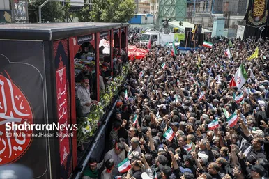 گزارش تصویری | تشییع پیکر مطهر ۱۵ شهید حملات خصمانه اخیر رژیم صهیونیستی به ایران در مشهد مقدس (جمعه ۶ تیر ۱۴۰۴)